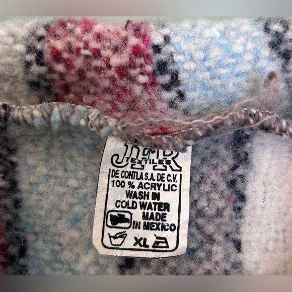 JFR Textiles XL Mexican Baja Poncho Hoodie Unisex never wore See photos for meas - Picture 3 of 8